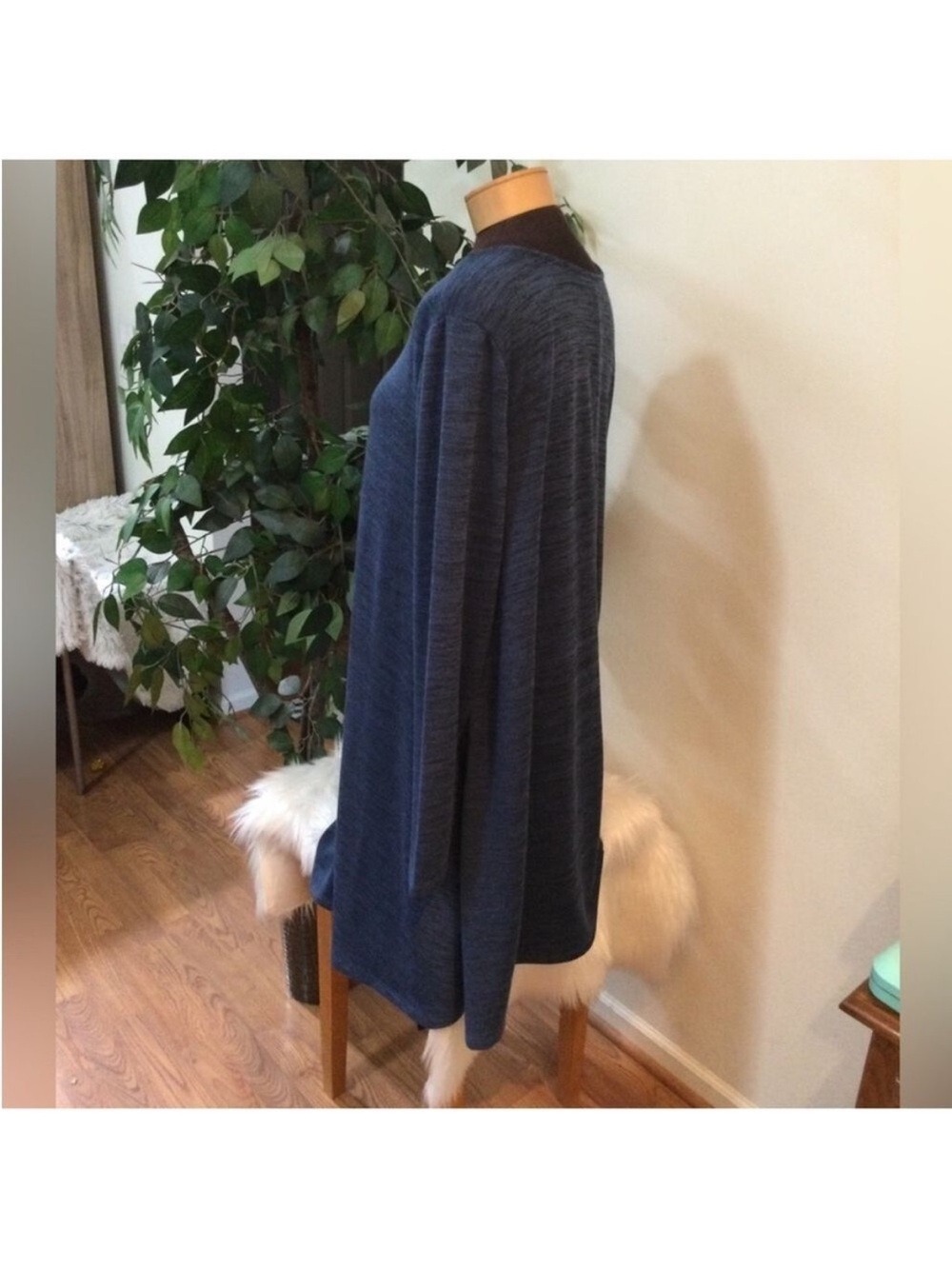 Old Navy Navy Blue Swing Dress XXL NWT Long Sleeve Soft Knit Casual Dress - Picture 4 of 11
